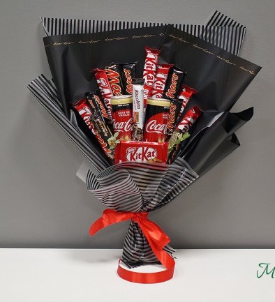 Bouquet of Mars, KitKat, and Coca-Cola Chocolates (made to order, one day) photo 394x433